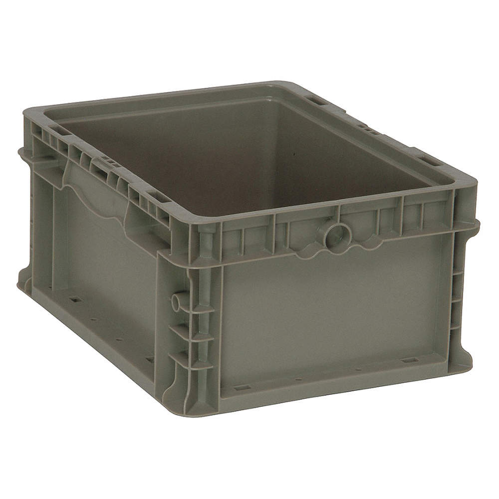 Lot of 3.7 GALON, 12 IN X 15 IN X 7½ IN, STACKABLE, GREY CONTAINERS